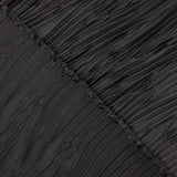 Tissu Satiné Polyester Noir Plissé - Ribes y Casals
