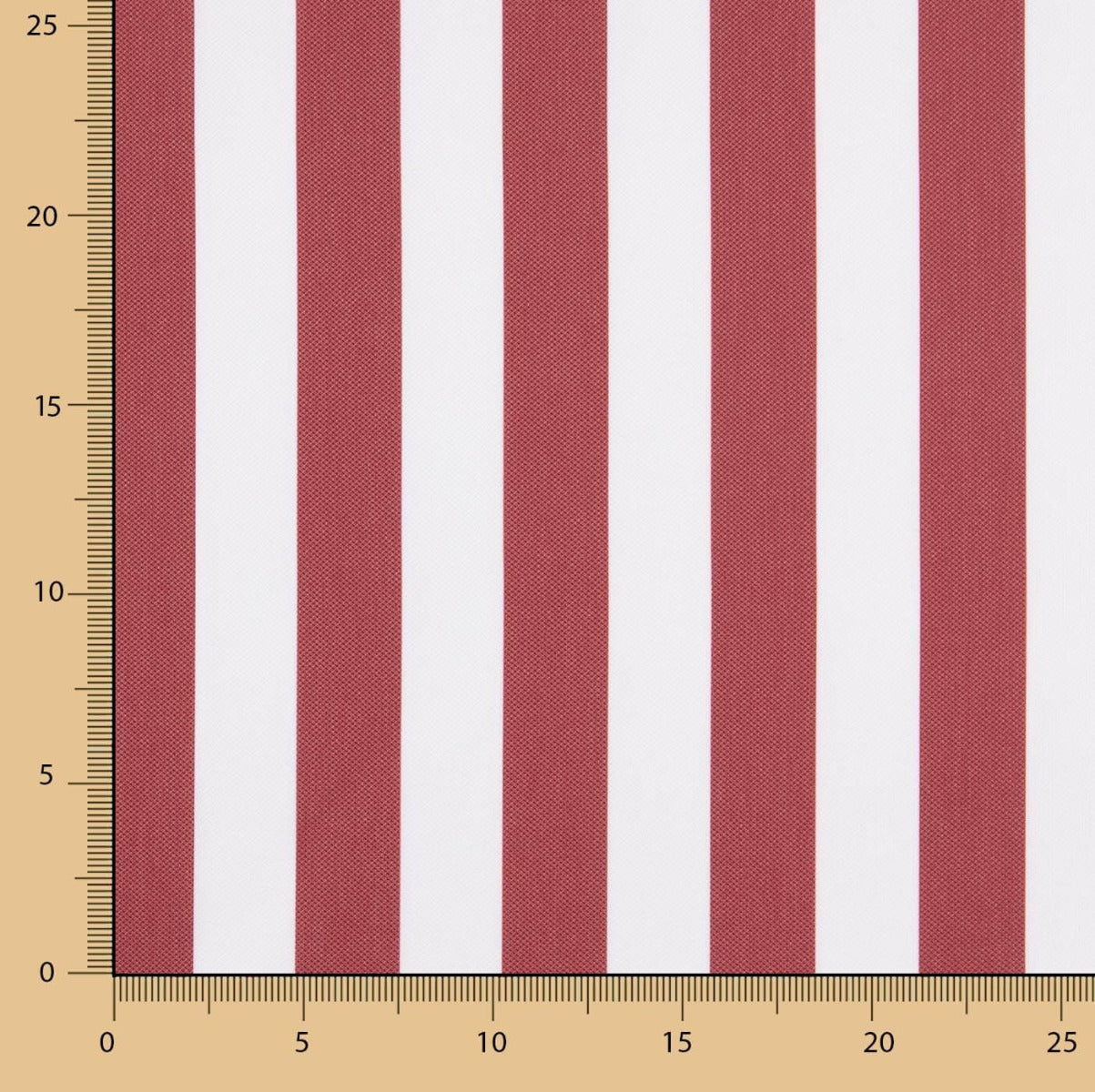 Polyester rouge rayé uni - Ribes y Casals