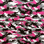 Similicuir Camouflage Fuchsia - Ribes y Casals