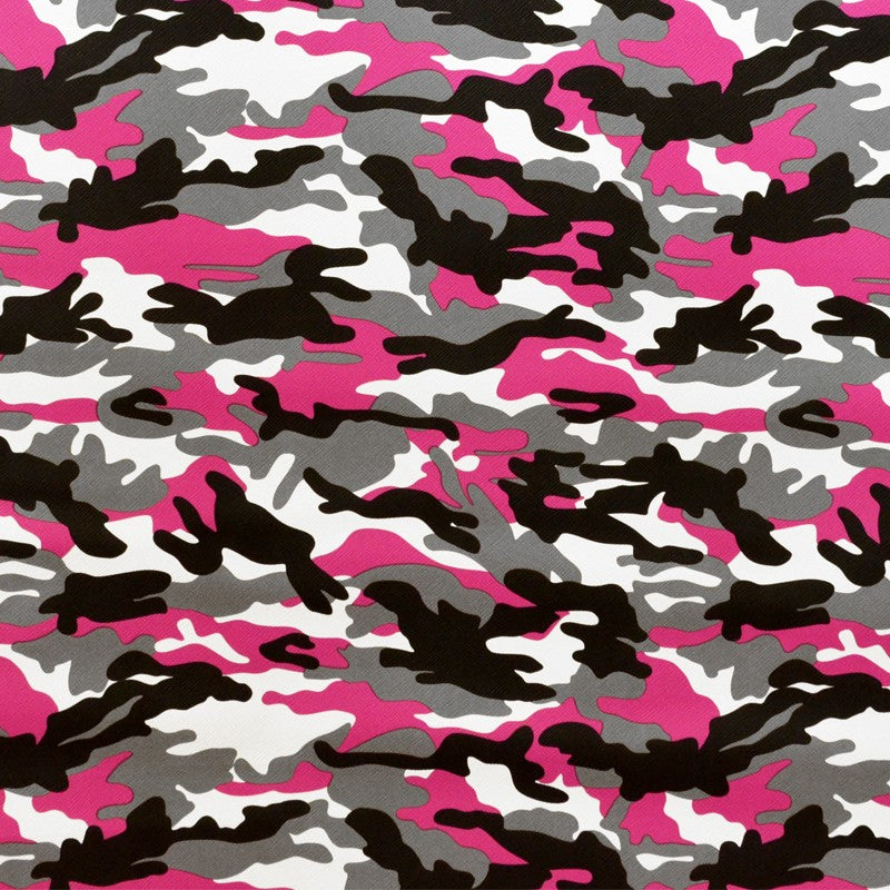 Similicuir Camouflage Fuchsia - Ribes y Casals