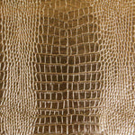 Faux Cuir Reptile Métallisé Doré - Ribes y Casals