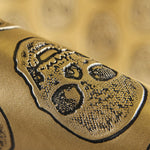 Cuir Métallisé Crâne Doré - Ribes y Casals