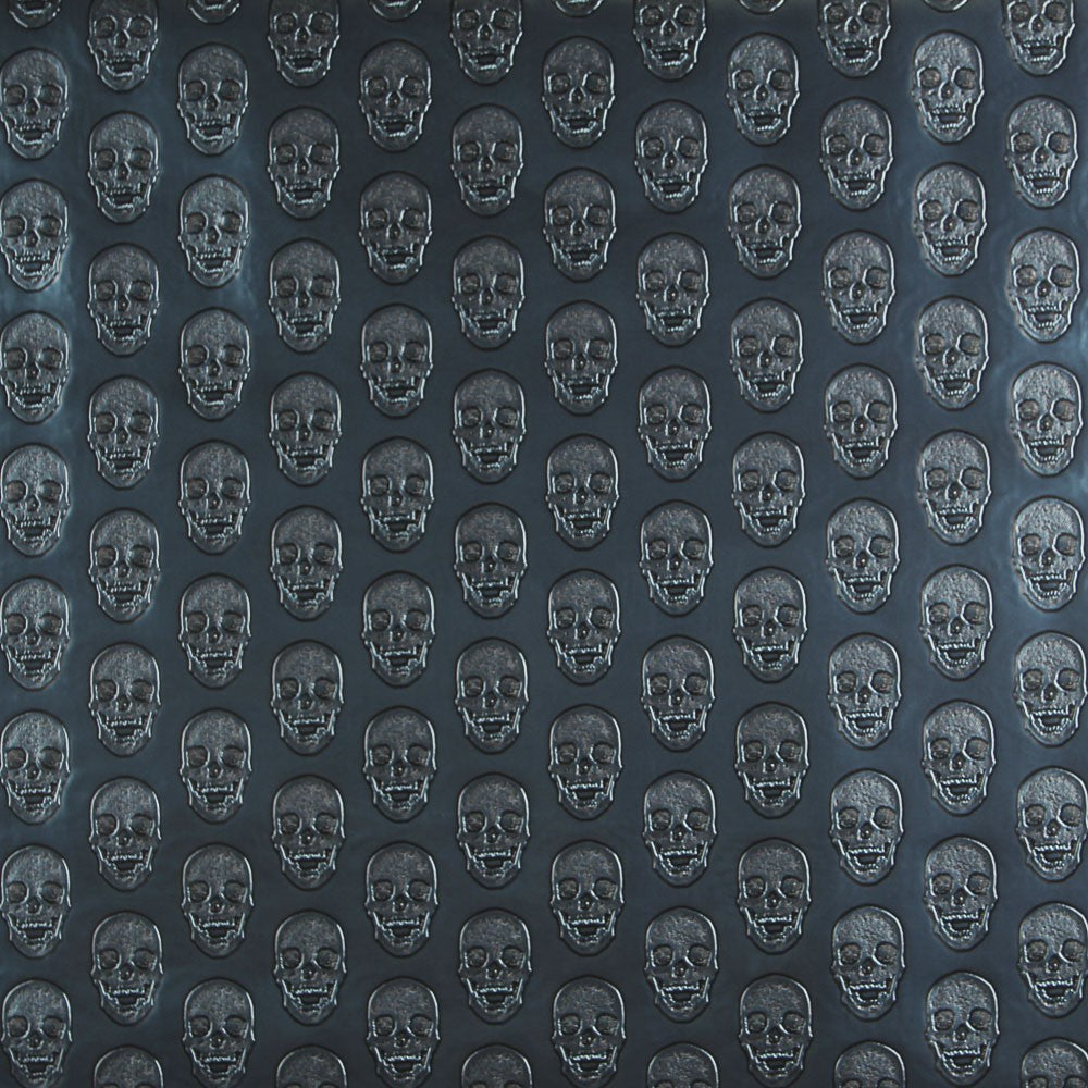 Cuir Métallisé Crâne Turquoise - Ribes y Casals