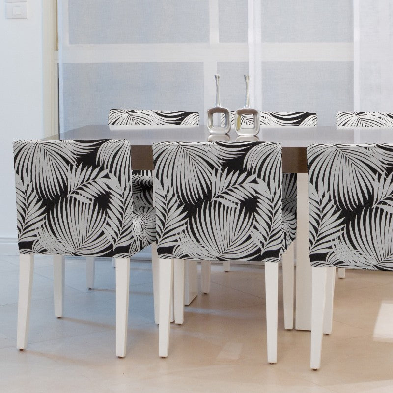 Tissu Similicuir Palmiers Noir - Ribes y Casals