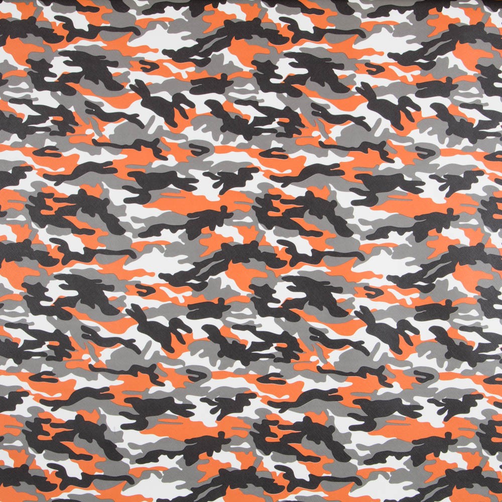 Tissu Ameublement Militaire Similicuir Orange - Ribes y Casals