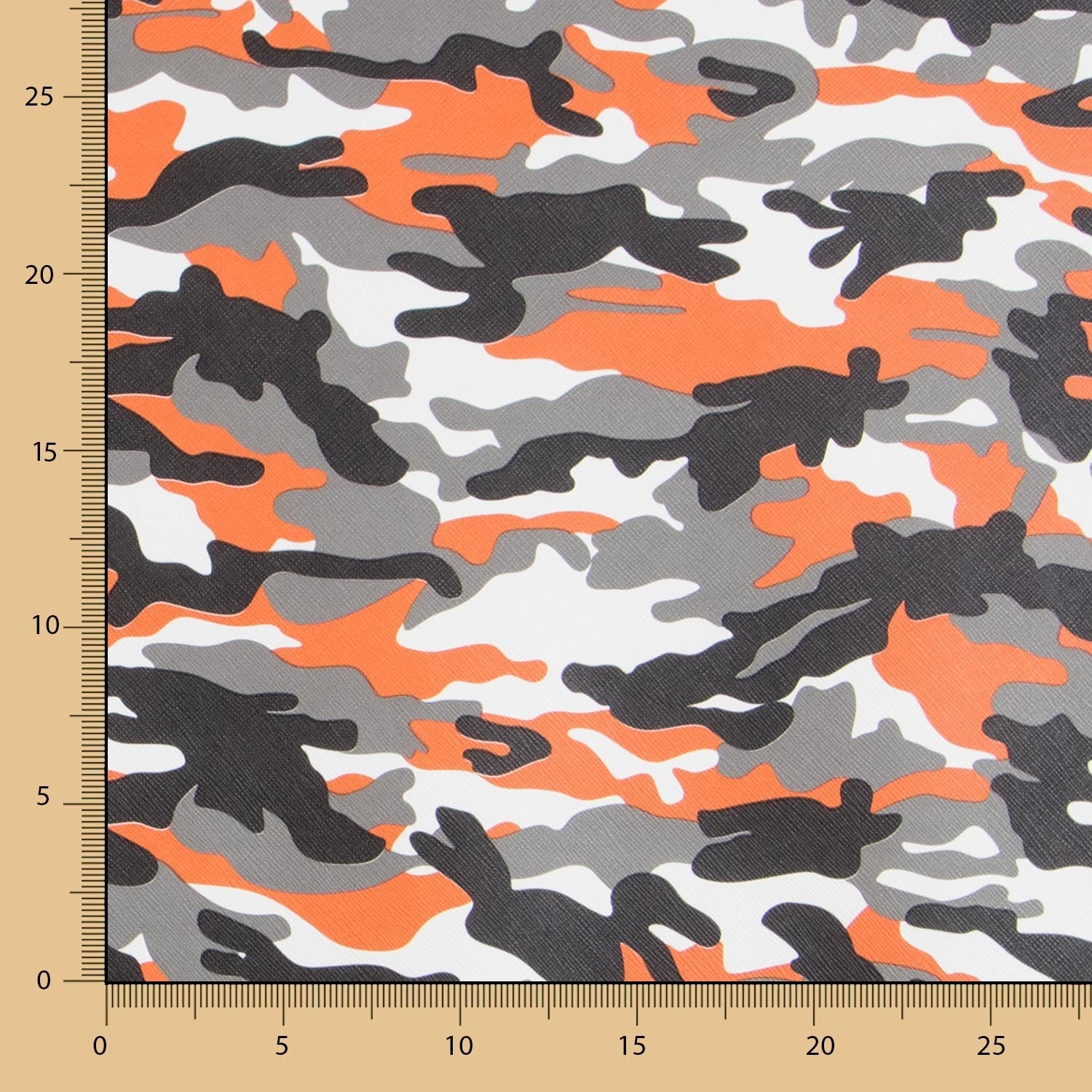 Tissu Ameublement Militaire Similicuir Orange - Ribes y Casals