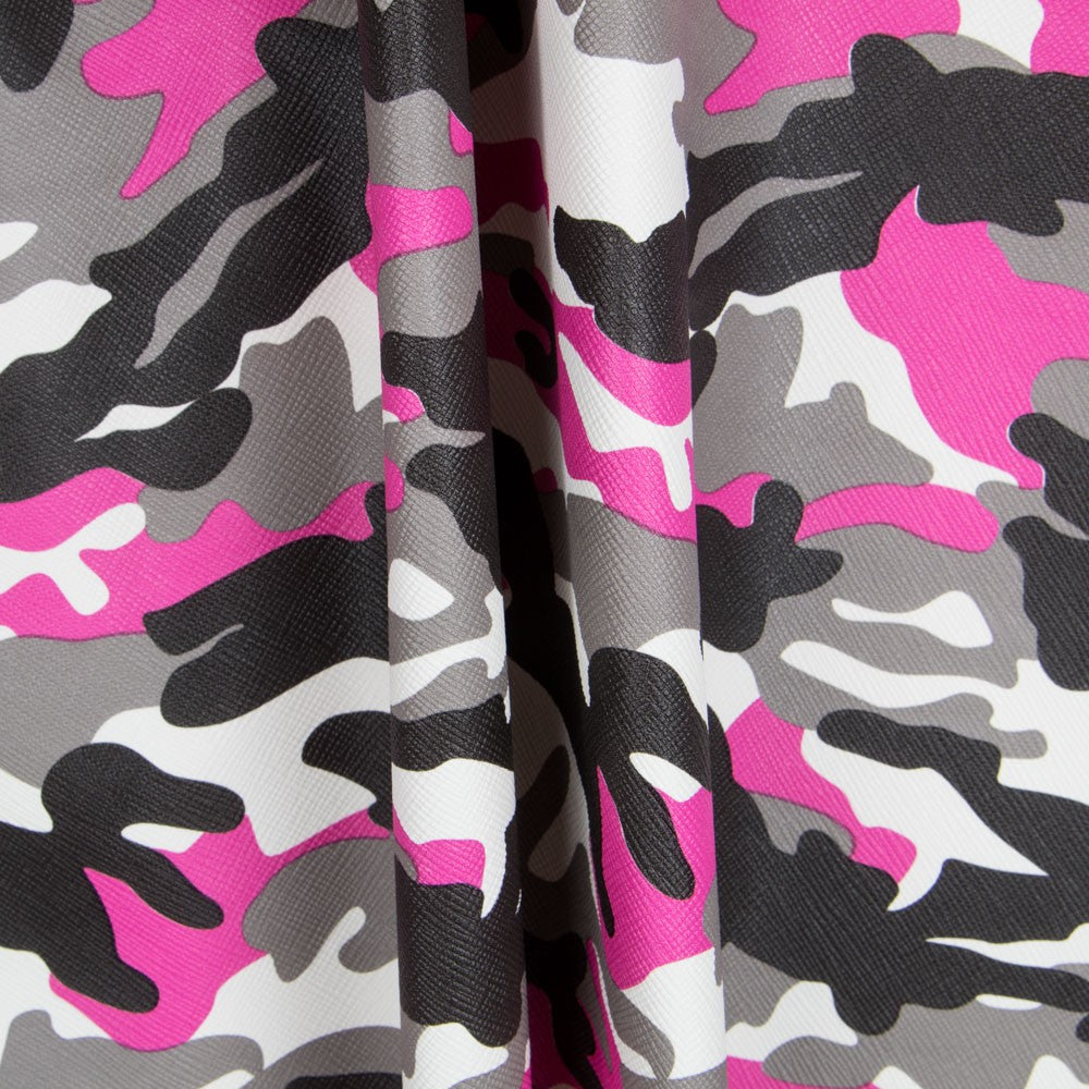 Tissu Ameublement Militaire Similicuir Rose - Ribes y Casals