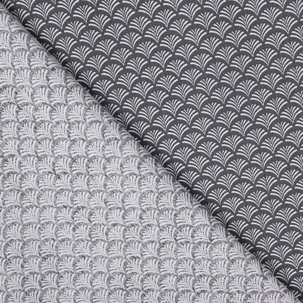 Popeline de coton Éventail gris - Ribes y Casals