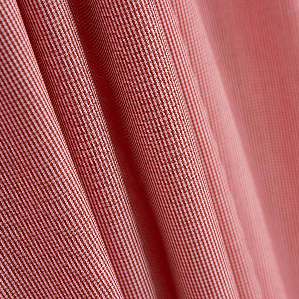 Chemise en popeline de coton à mini rayures rouges - Ribes y Casals