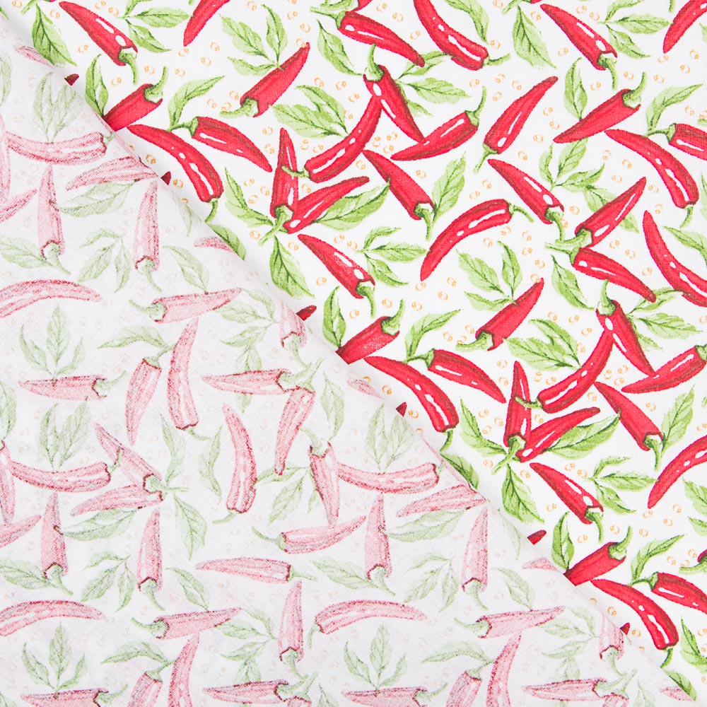 Popeline Coton Chili Blanc - Ribes y Casals