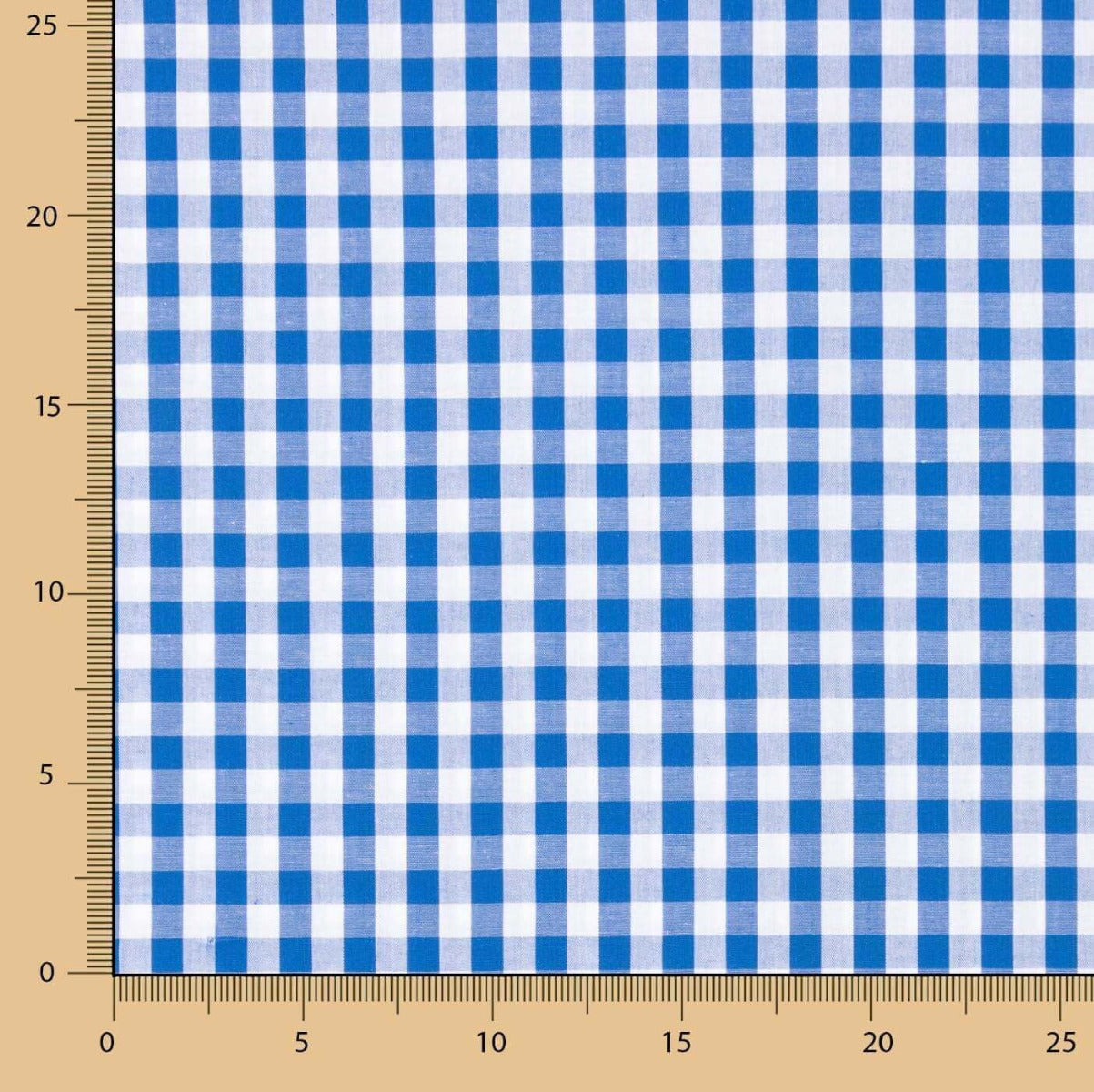 Maxi popeline de coton à carreaux bleu - Ribes y Casals