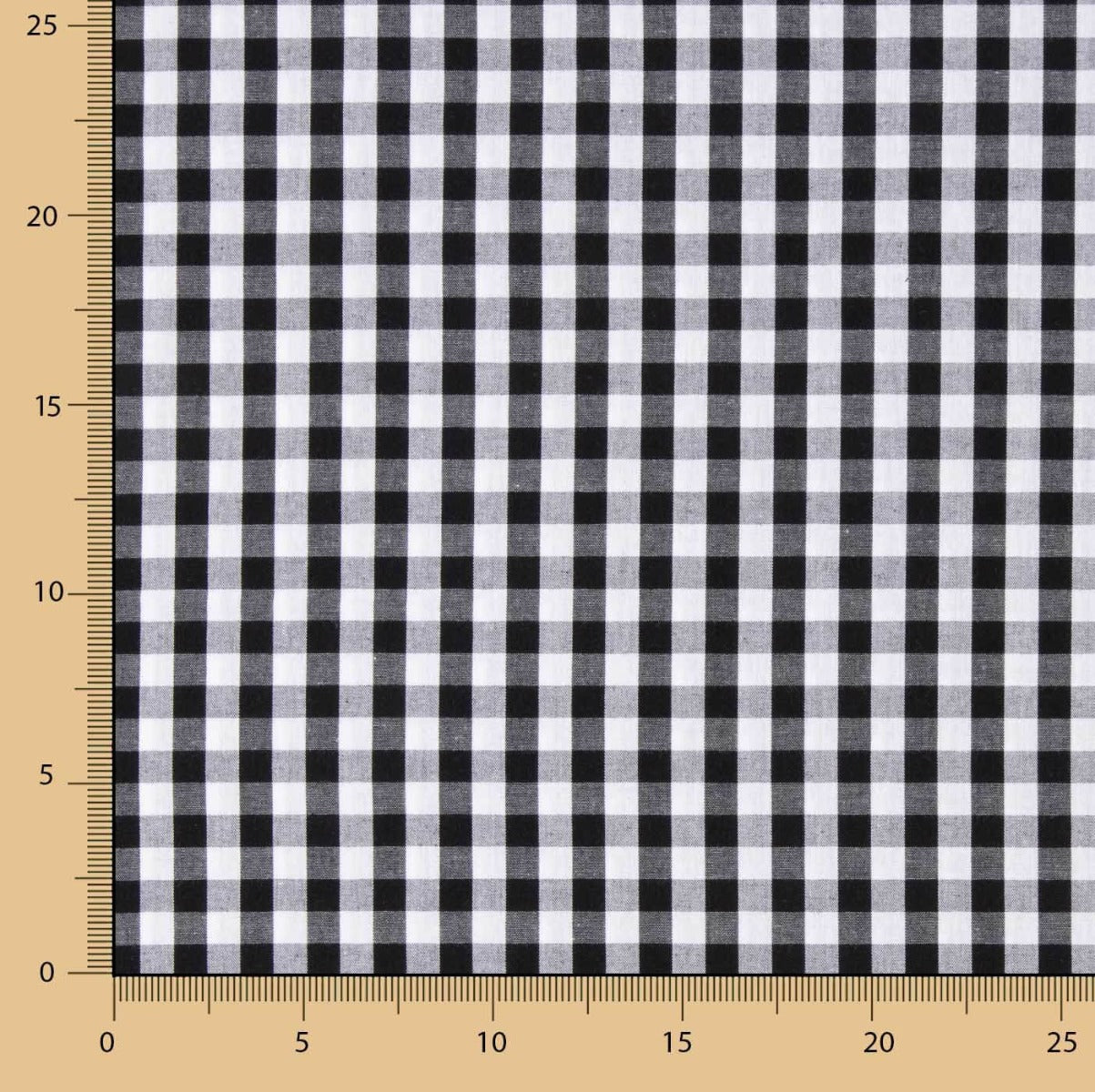 Maxi popeline de coton à carreaux noir - Ribes y Casals