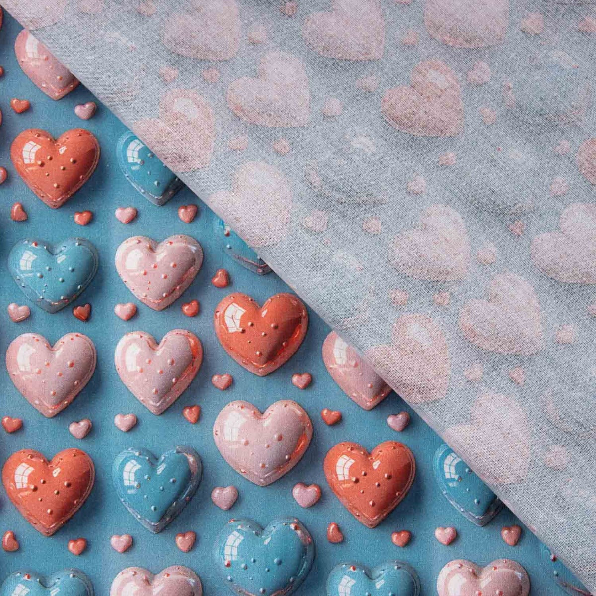 Popeline de coton Hearts Colors - Ribes y Casals