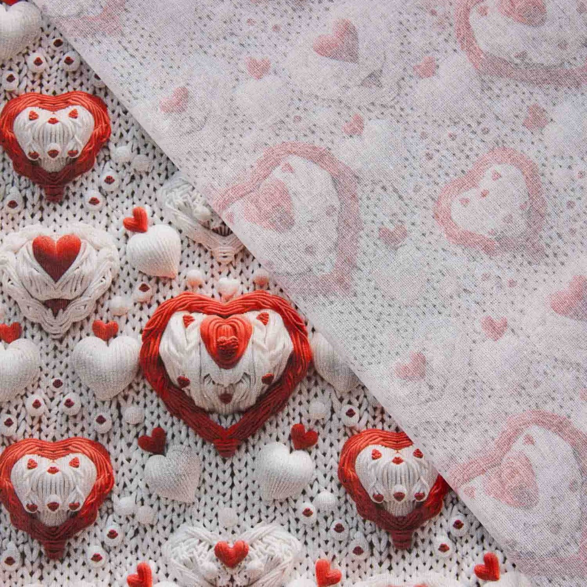 Popeline de coton Hearts Crochet - Ribes y Casals