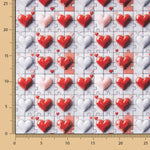 Popeline de coton Hearts Puzzle - Ribes y Casals