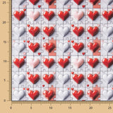 Popeline de coton Hearts Puzzle - Ribes y Casals