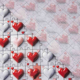 Popeline de coton Hearts Puzzle - Ribes y Casals