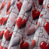 Popeline de coton Hearts Puzzle - Ribes y Casals