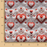 Popeline de coton Hearts Crochet - Ribes y Casals