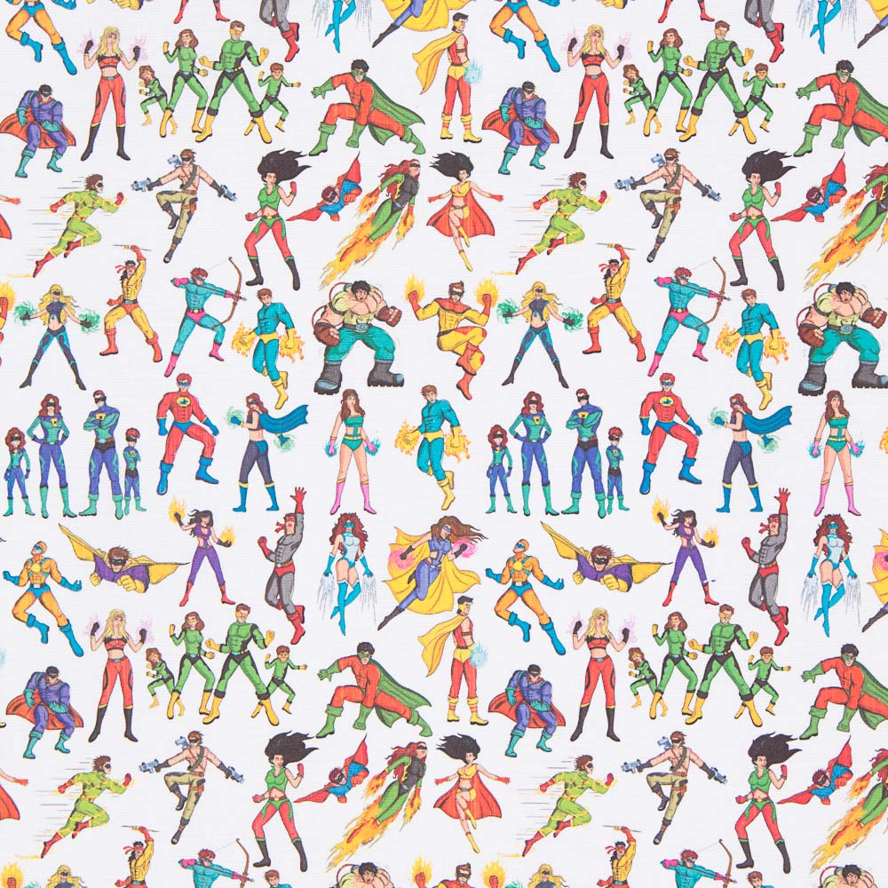 Popeline Coton DC Superheroes - Ribes y Casals