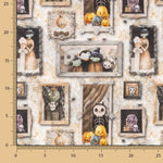 Popeline de coton imprimée à carreaux Halloween - Ribes y Casals