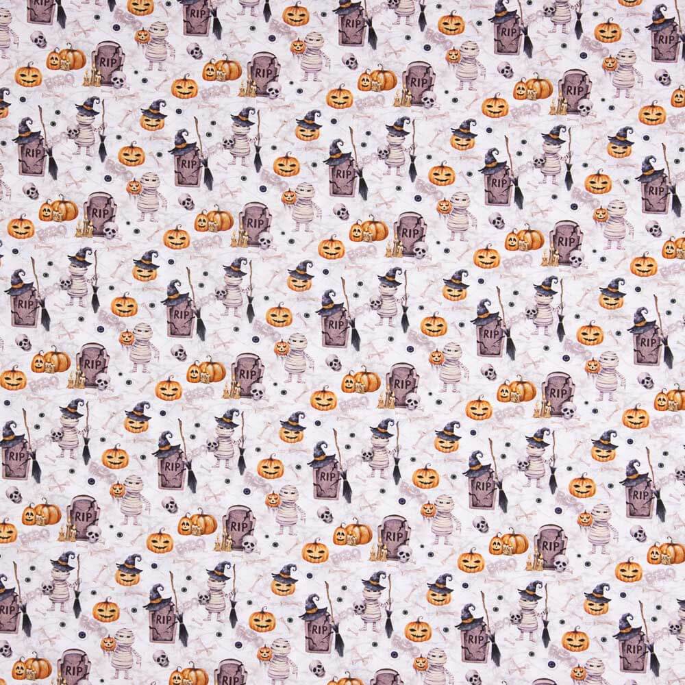 Popeline de coton imprimée Halloween - Ribes y Casals