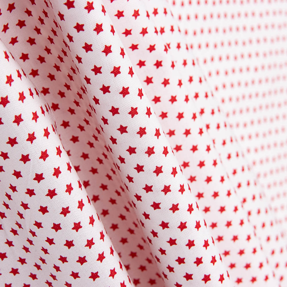 Popeline de Coton Étoiles Blanc - Ribes y Casals