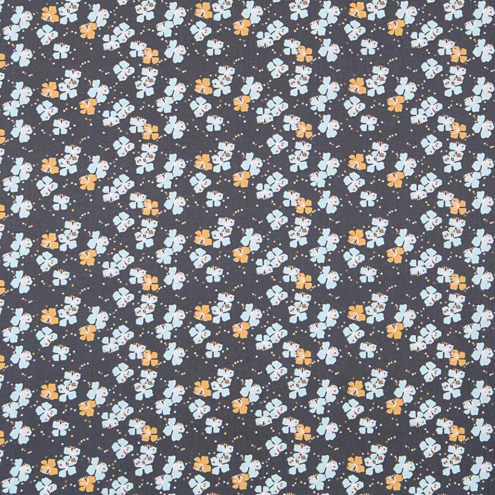 Popeline Coton Fleur Canard - Ribes y Casals