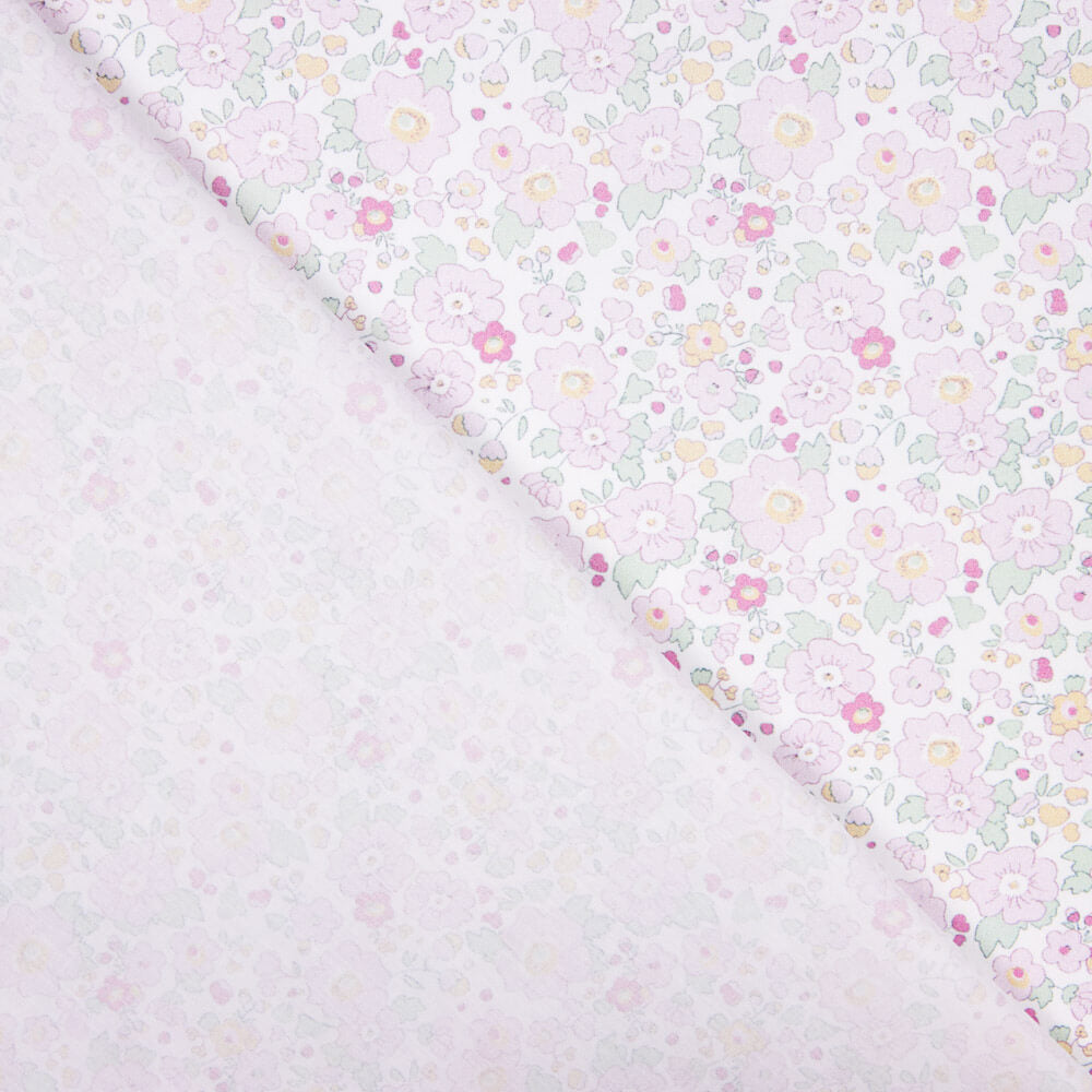 Retal Popelín Algodón Flores Coba 190x140 cm. - Ribes y Casals