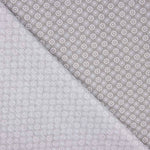 Popeline De Coton Fleurs Gris - Ribes y Casals