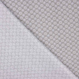 Popeline De Coton Fleurs Gris - Ribes y Casals