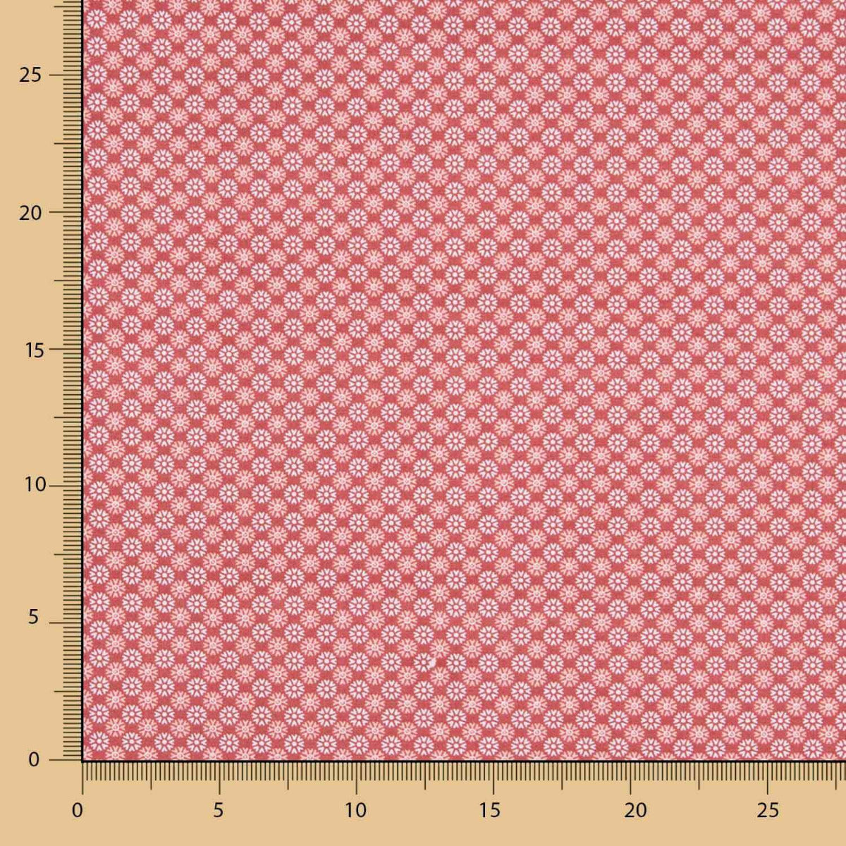 Popeline de Coton Fleurs Rose Foncé - Ribes y Casals