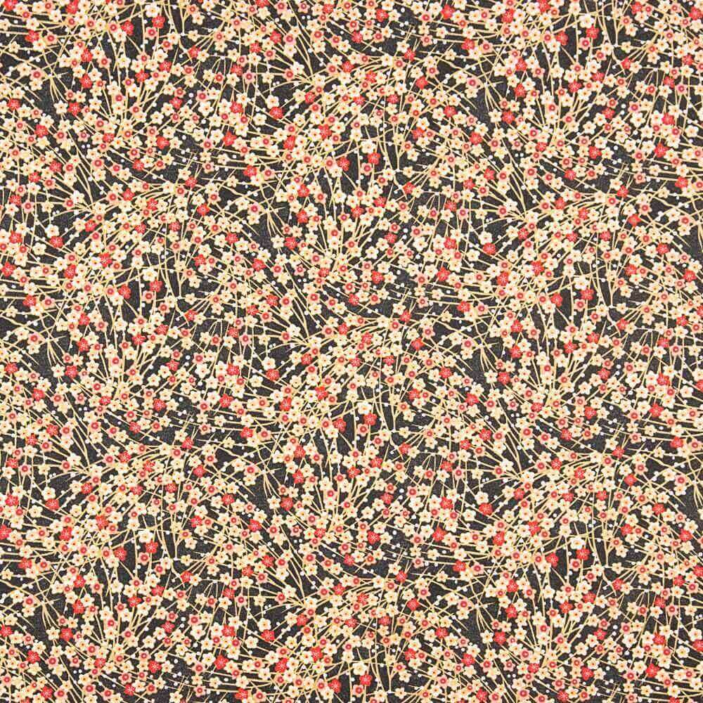 Popeline Coton Oeko-Tex® Fleurs Shang Rouge - Ribes y Casals