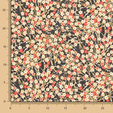 Popeline Coton Oeko-Tex® Fleurs Shang Rouge - Ribes y Casals