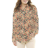 Popeline Coton Oeko-Tex® Fleurs Shang Rouge - Ribes y Casals