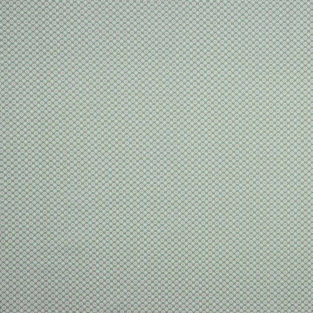 Popeline De Coton Fleurs Vert Menthe - Ribes y Casals