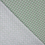 Popeline De Coton Fleurs Vert Menthe - Ribes y Casals