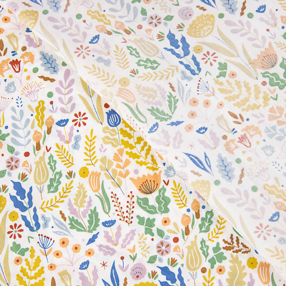 Popeline de coton fleurs Yana - Ribes y Casals