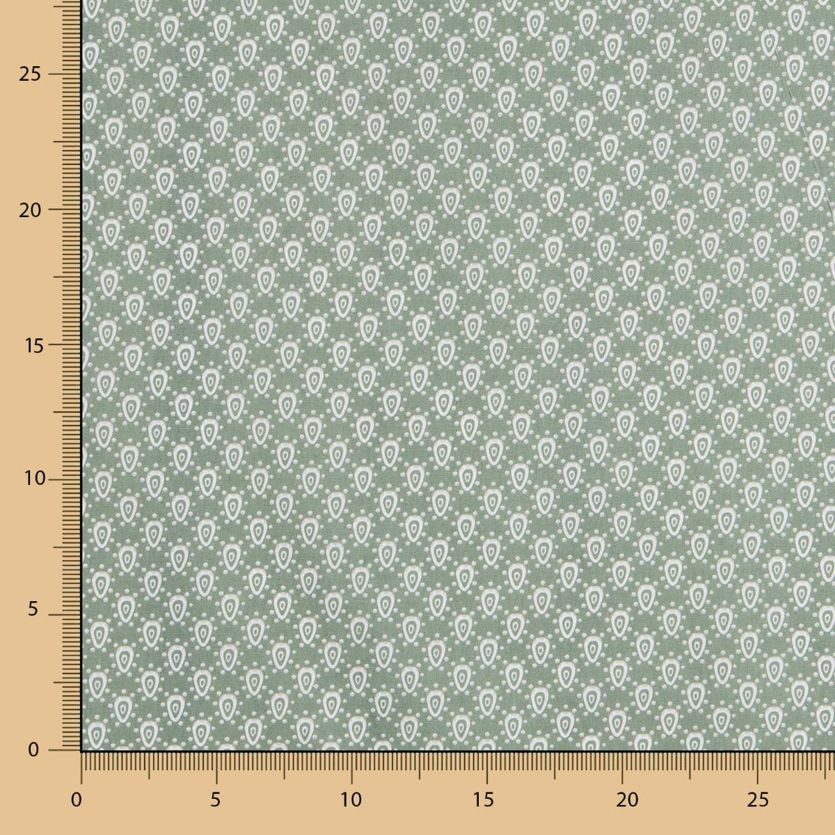 Popeline Coton Geo Aiguemarine - Ribes y Casals