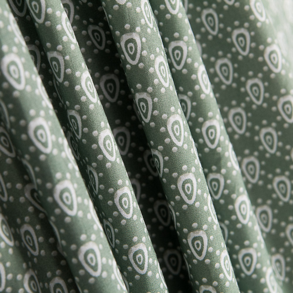 Popeline Coton Geo Aiguemarine - Ribes y Casals