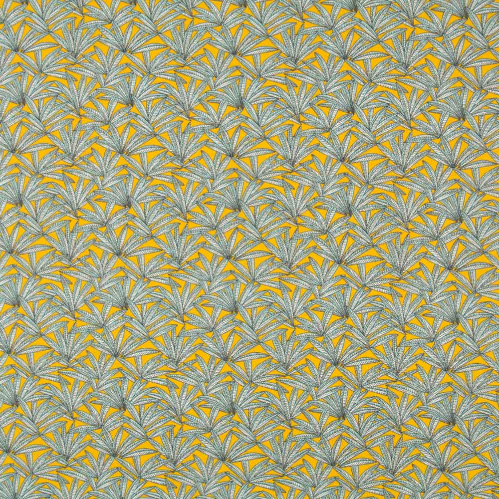 Popeline Coton Jaune Cannabis - Ribes y Casals