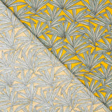 Popeline Coton Jaune Cannabis - Ribes y Casals