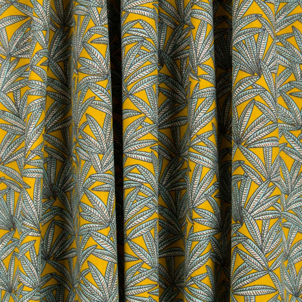 Popeline Coton Jaune Cannabis - Ribes y Casals