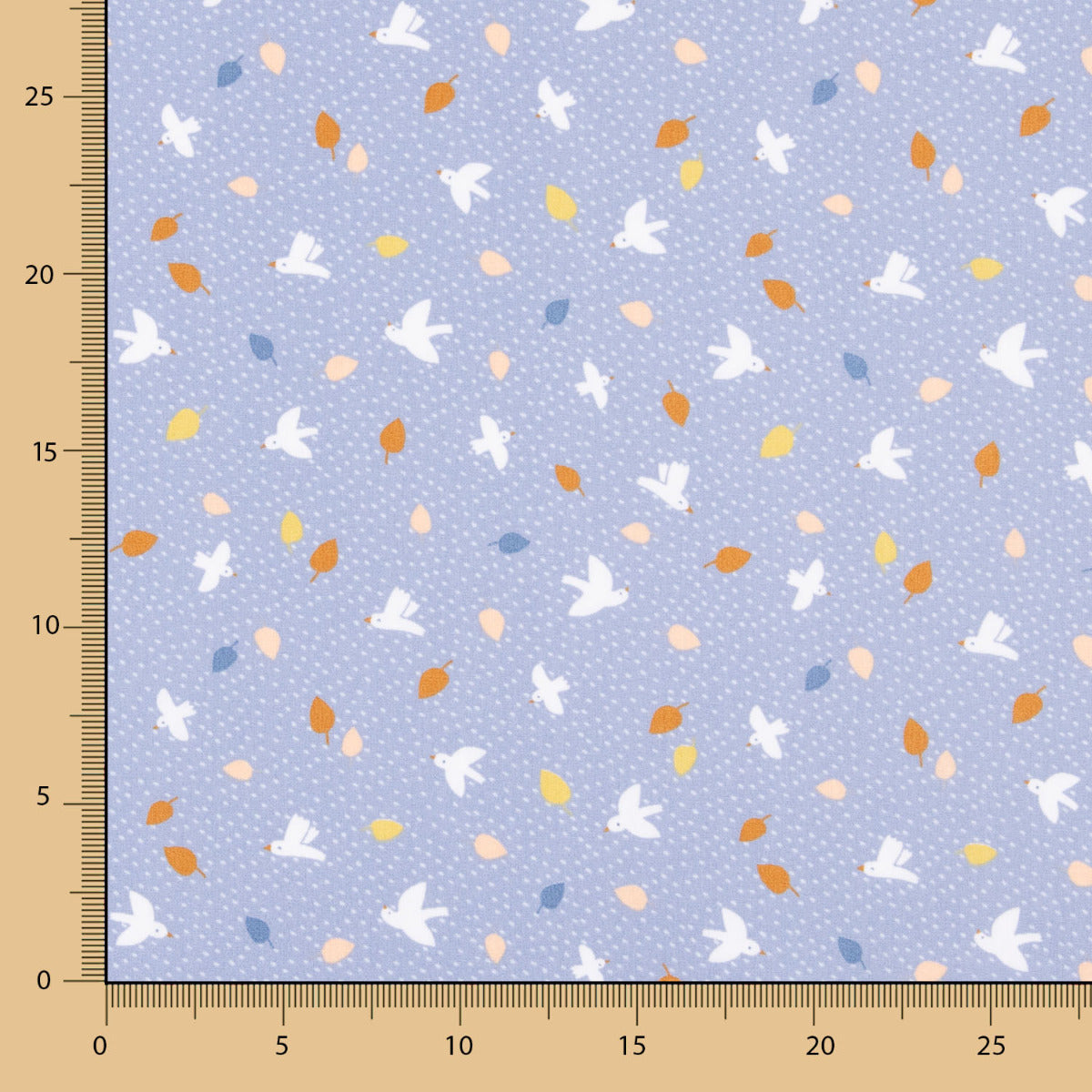 Popeline de Coton Hirondelles Bleu Denim - Ribes y Casals