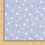 Popeline de Coton Hirondelles Bleu Denim - Ribes y Casals