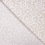 Popeline de Coton Feuilles Beige - Ribes y Casals