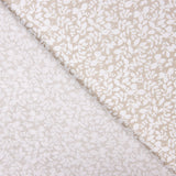 Popeline de Coton Feuilles Beige - Ribes y Casals
