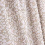 Popeline de Coton Feuilles Beige - Ribes y Casals