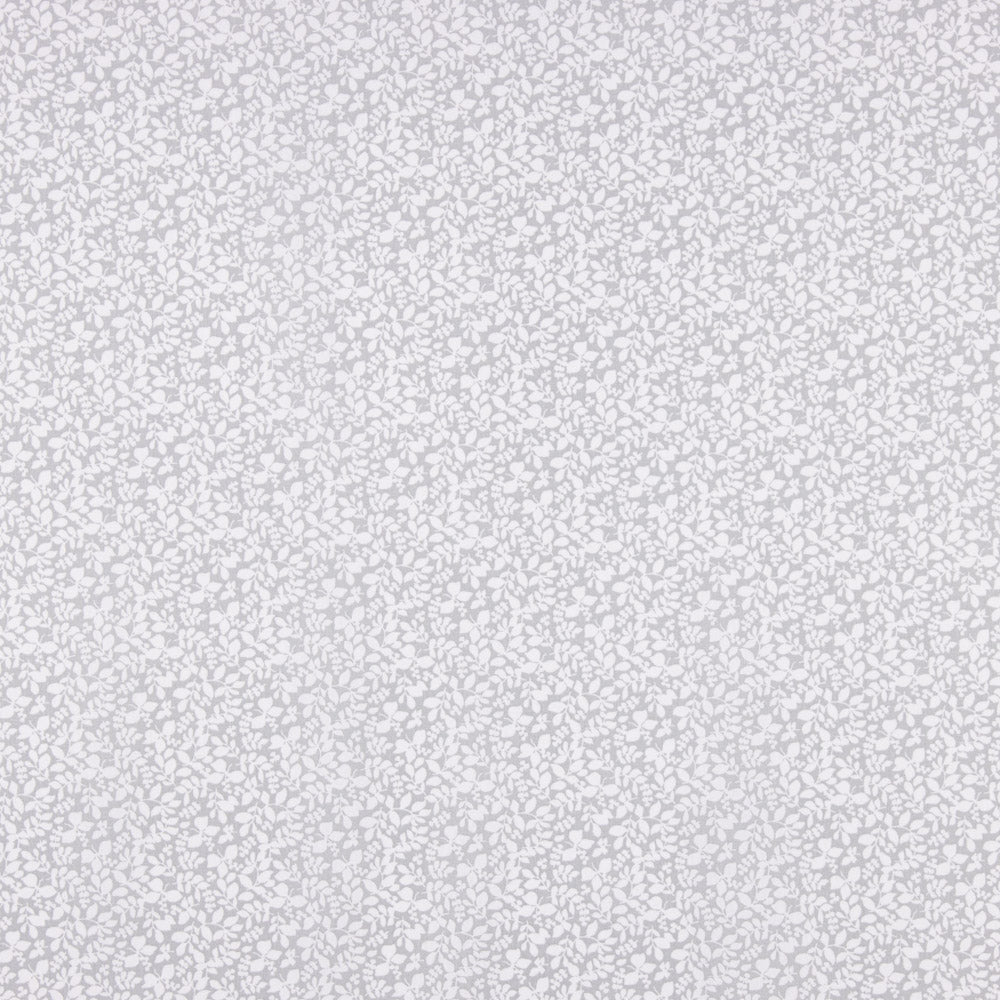 Popeline de Coton Feuilles Gris - Ribes y Casals