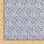 Popeline de Coton Feuilles Marine - Ribes y Casals